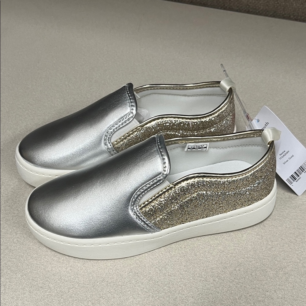 Carter's Metallic Silver and Gold Kids Sneakers